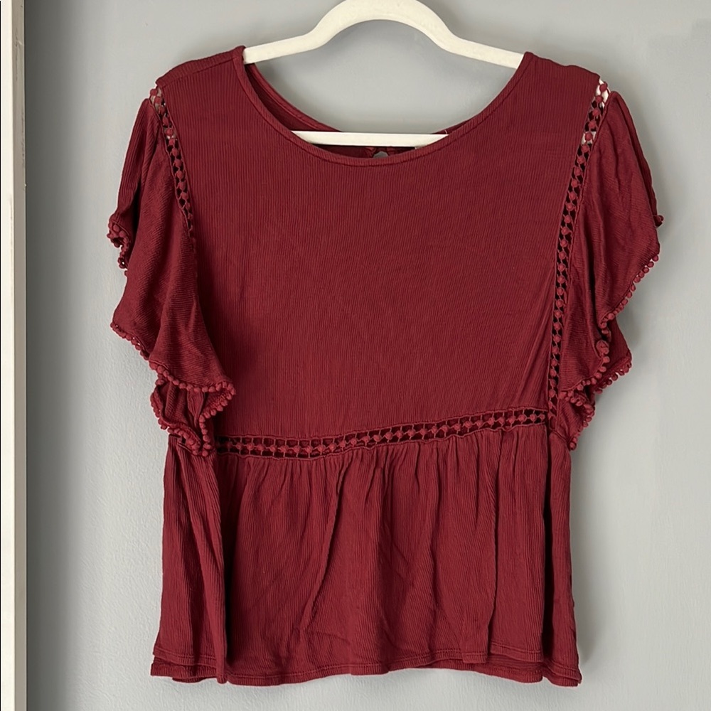 Burgundy Women's Top